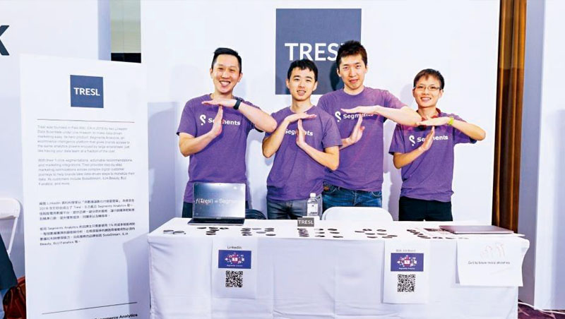 Tresl共同創辦人：趙中廷（左1）、Tony Yin